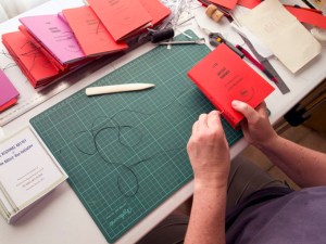 Vicky sews the book @ Wooli Research & Study Centre
